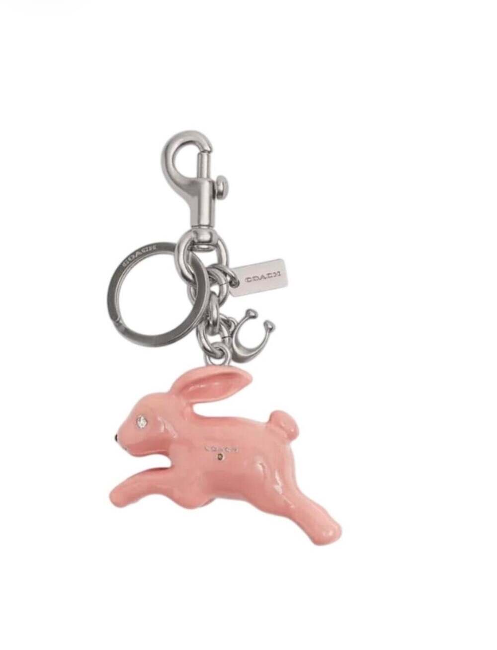 Coach Bunny Charm Pink NWT